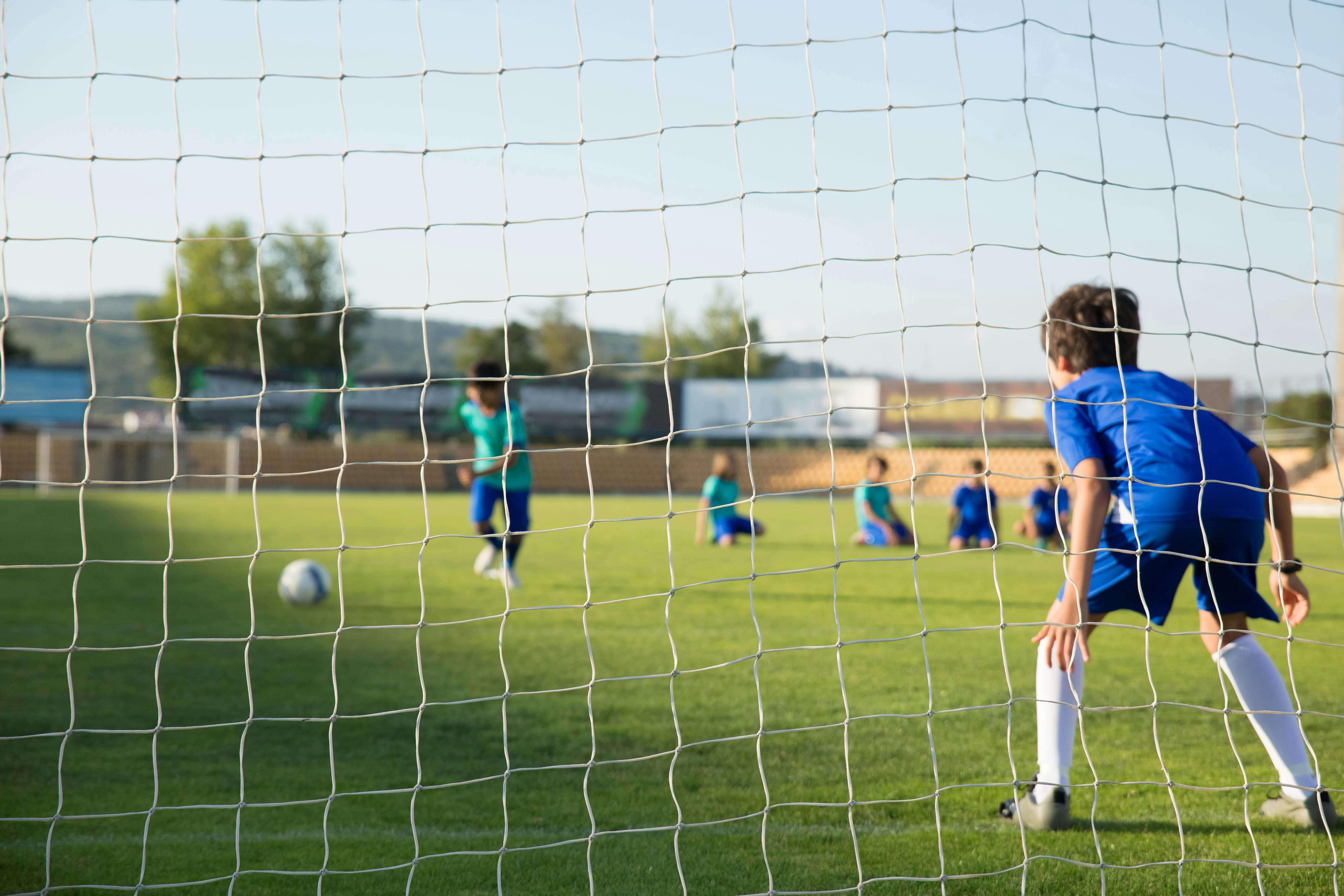Kids playing soccer